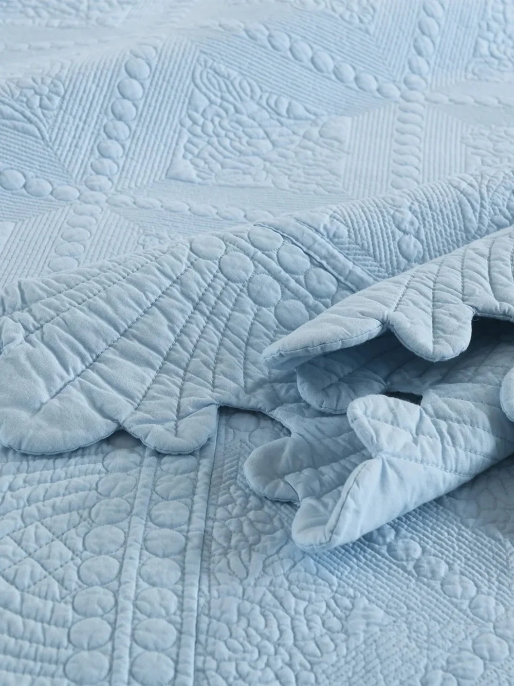 3 PIECE 100% COTTON OVERSIZED LIGHTWEIGHT QUILT BEDSPREAD SET